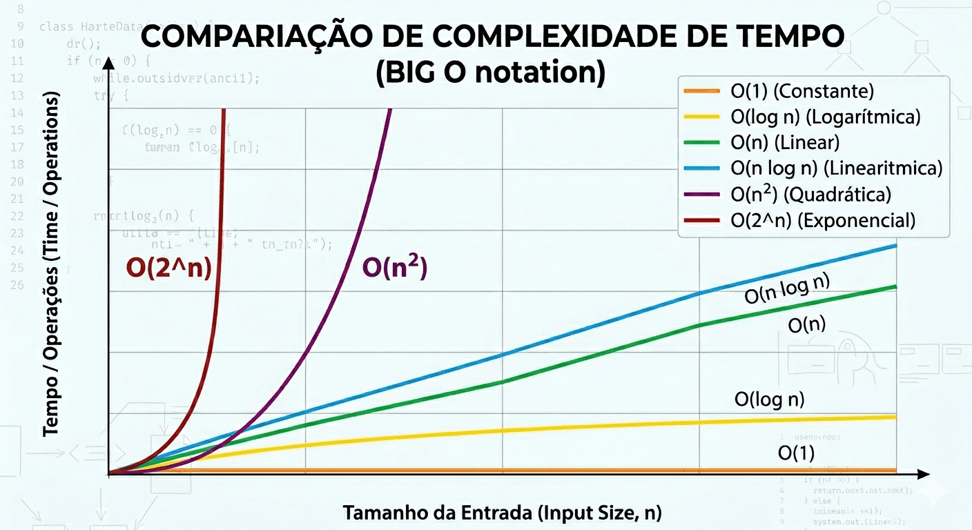 Comparação de complexidade de tempo